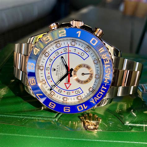 rolex yacht-master ii 44mm rose gold and steel watch 116681|rolex yacht master watch.